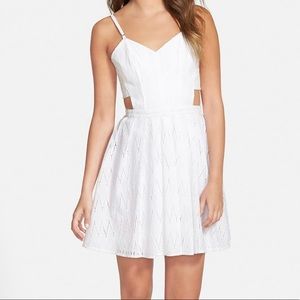 Sam Edelman White Cutout Eyelet Dress
